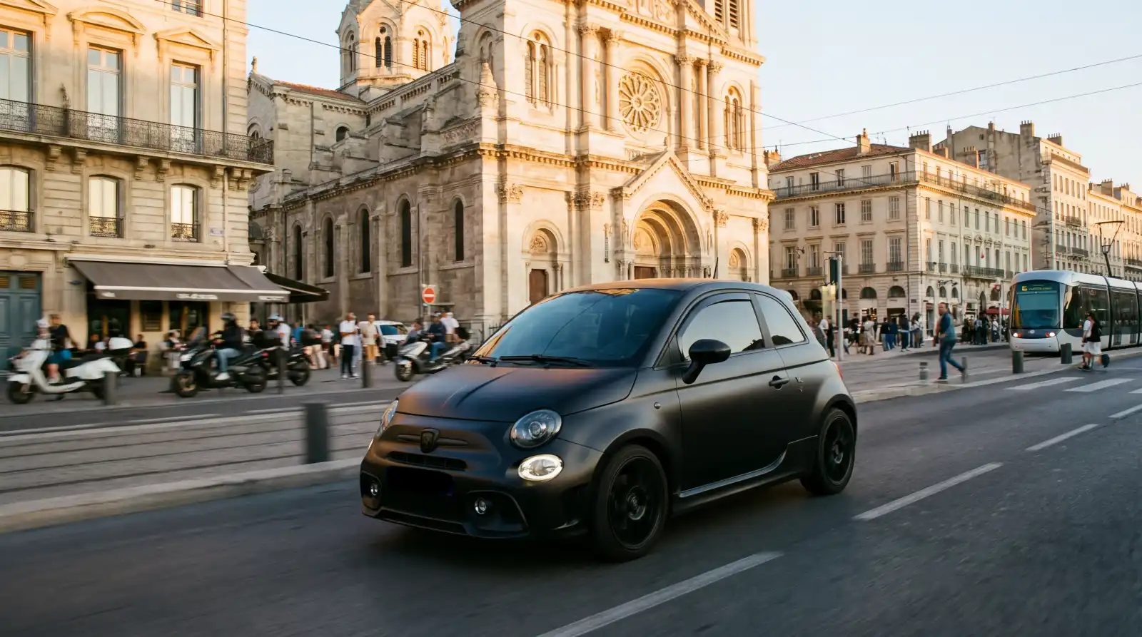 Fiat 500 Abarth noire mat - Reprogrammation moteur Martigues